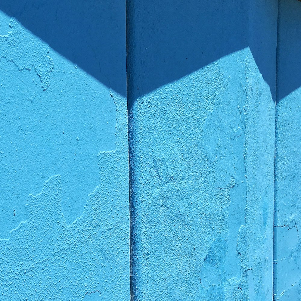 blue concrete wall