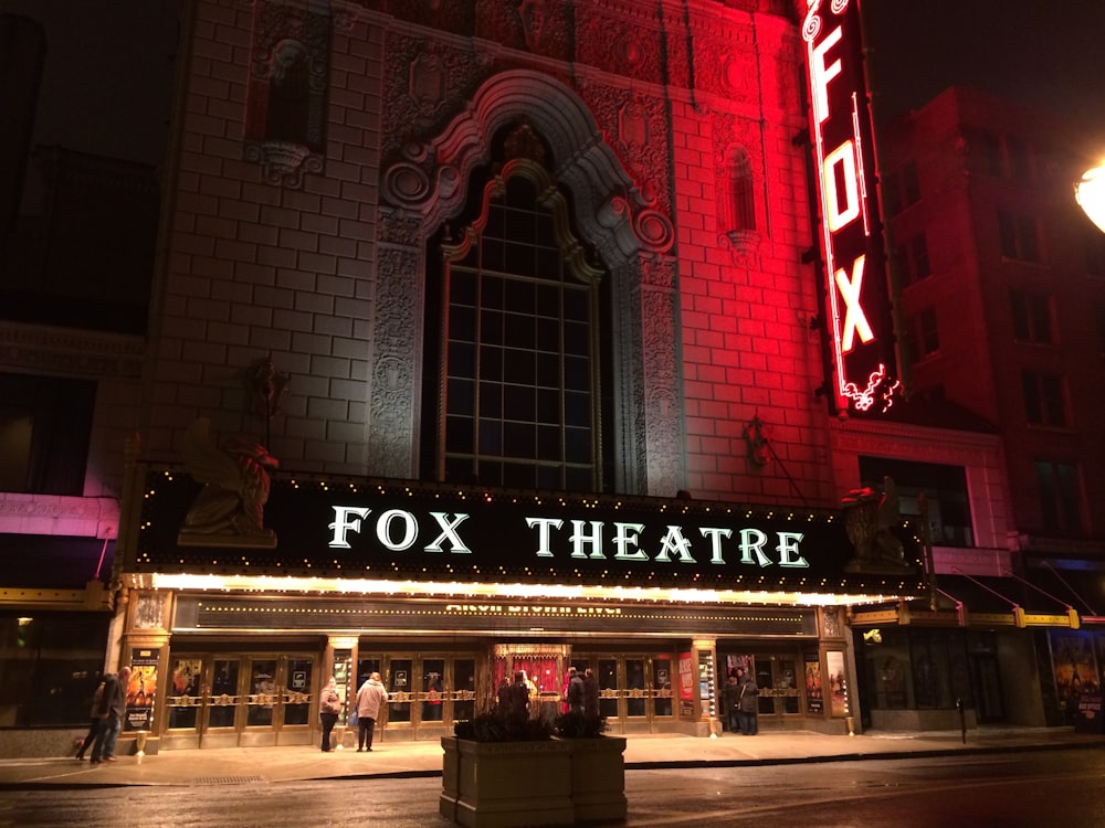 Fox Theatre at nighttime