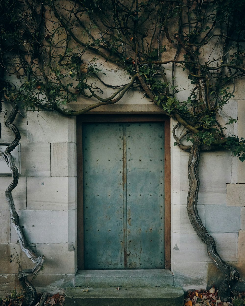 porta grigia chiusa