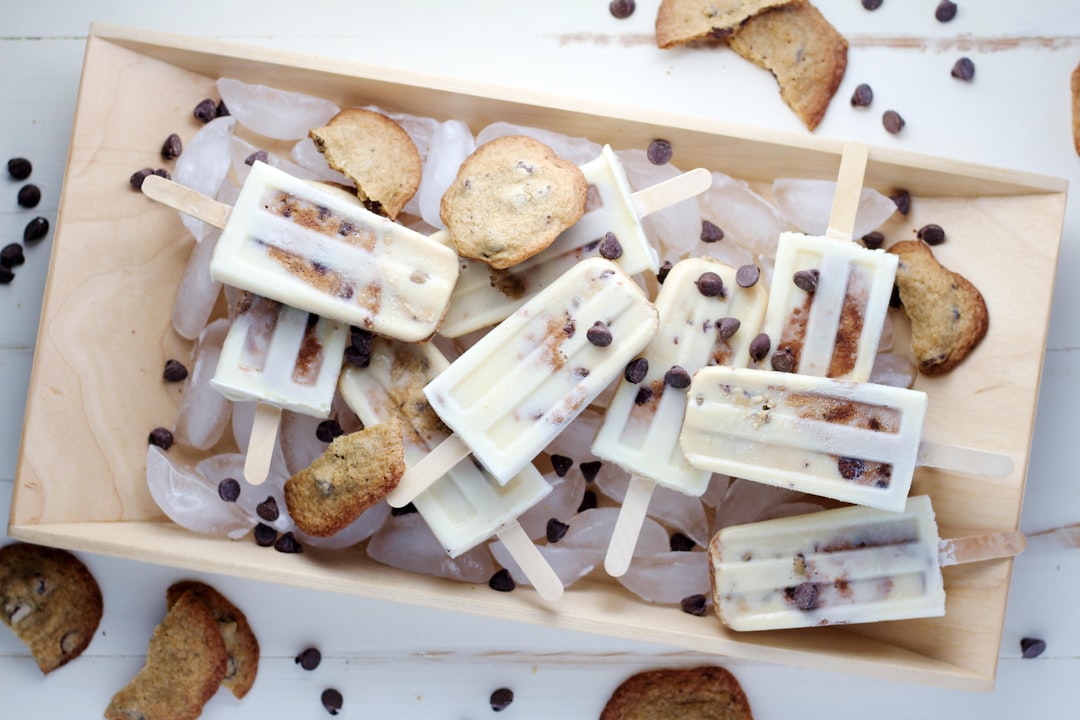 chocolate chip cookie popsicles