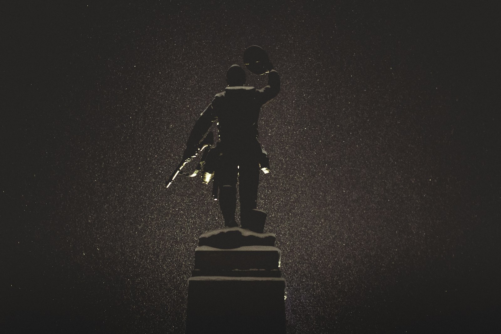 Canon EOS 70D + Canon EF-S 24mm F2.8 STM sample photo. Silhouette of statue against photography