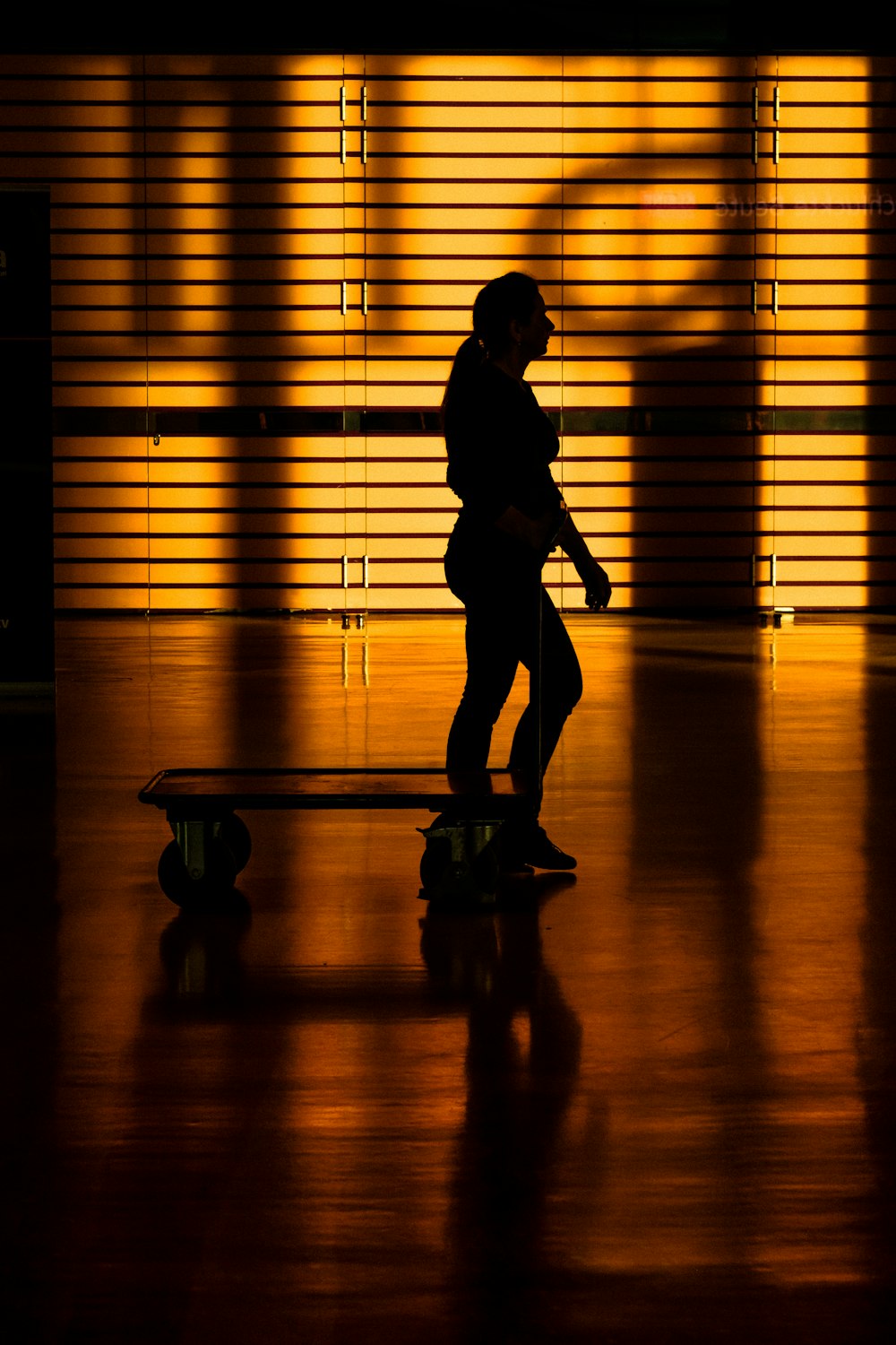 woman using pushcart