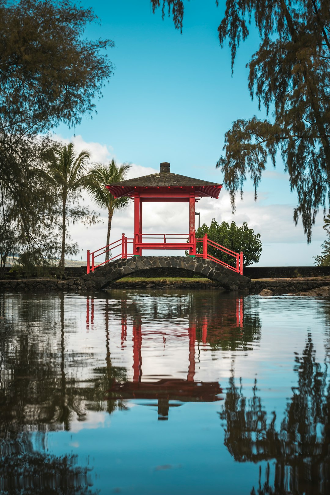 pagoda on bridge