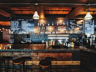 brown-themed bar