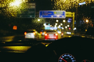 closeup photo of vehicle instrument cluster panel