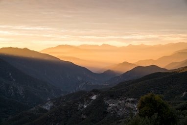 top view mountain covered with fog