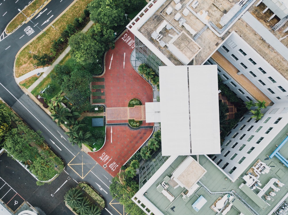 top view of city