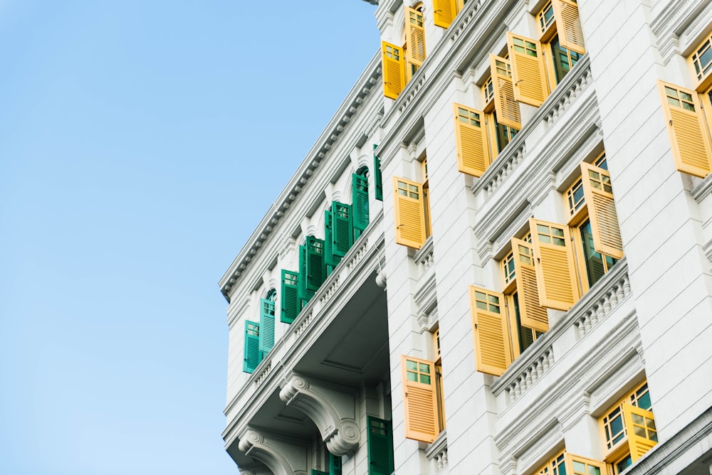 architectural photography of white building