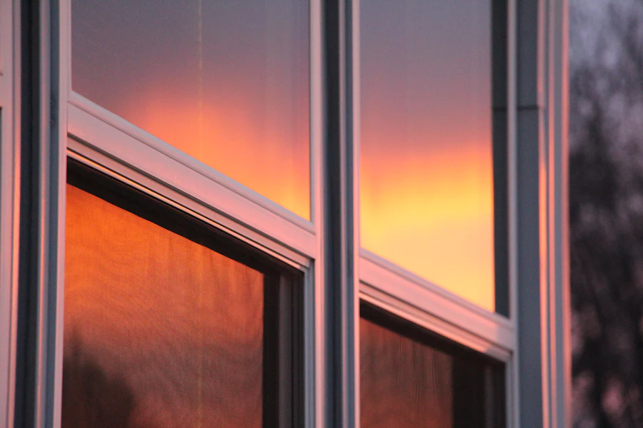 A newly installed replacement window