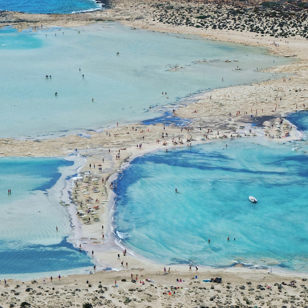 Foto di persone che nuotano sullo specchio d'acqua