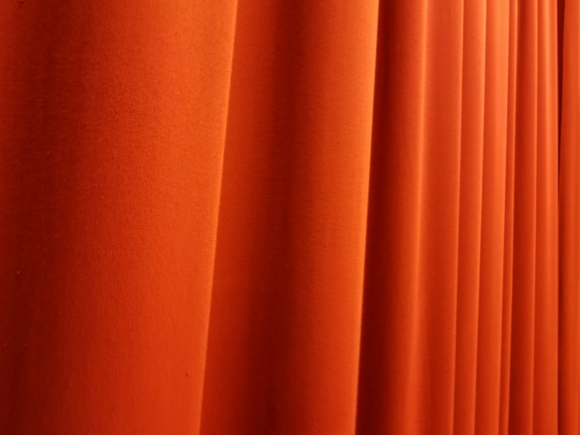 orange curtain