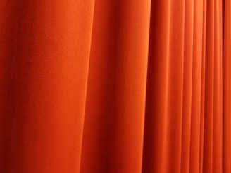 orange curtain