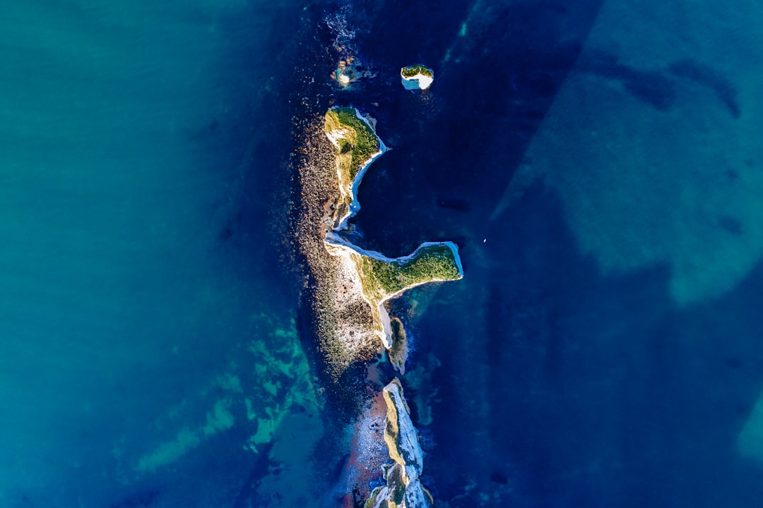 bird's-eye view of island