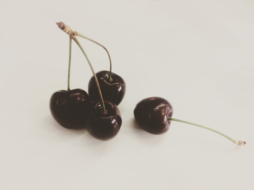 cherry fruits on white background