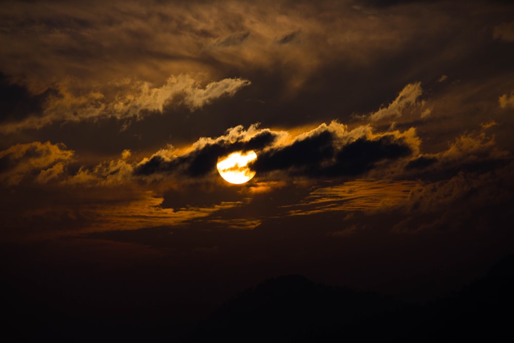 clouds covering the moon