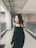 woman standing on hallway