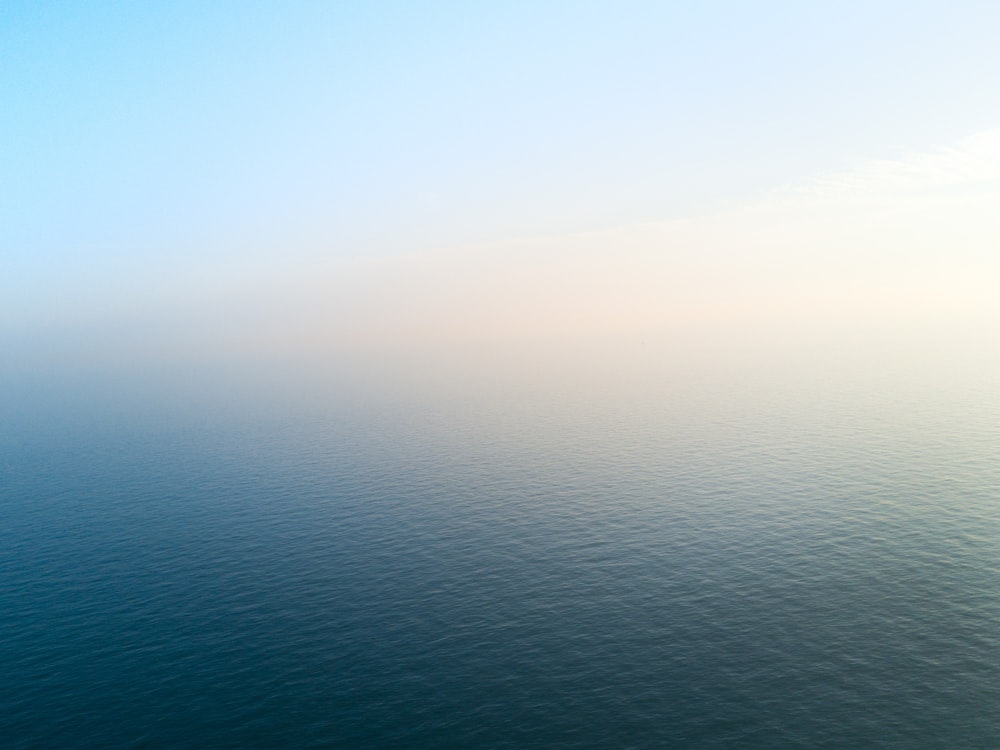 bird's eye view of calm sea