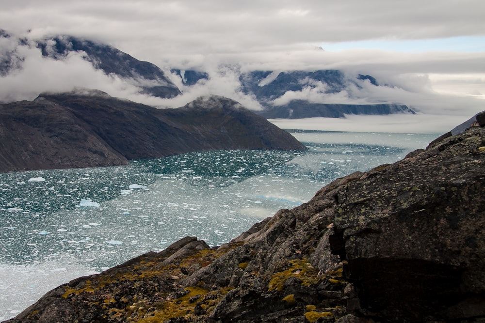 sea clouds and mountains