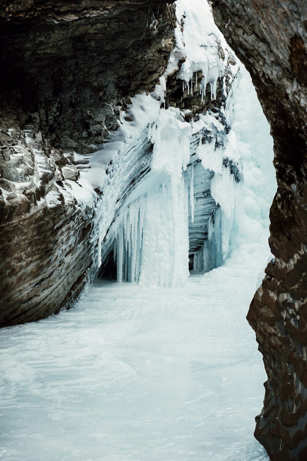 frosted body of water