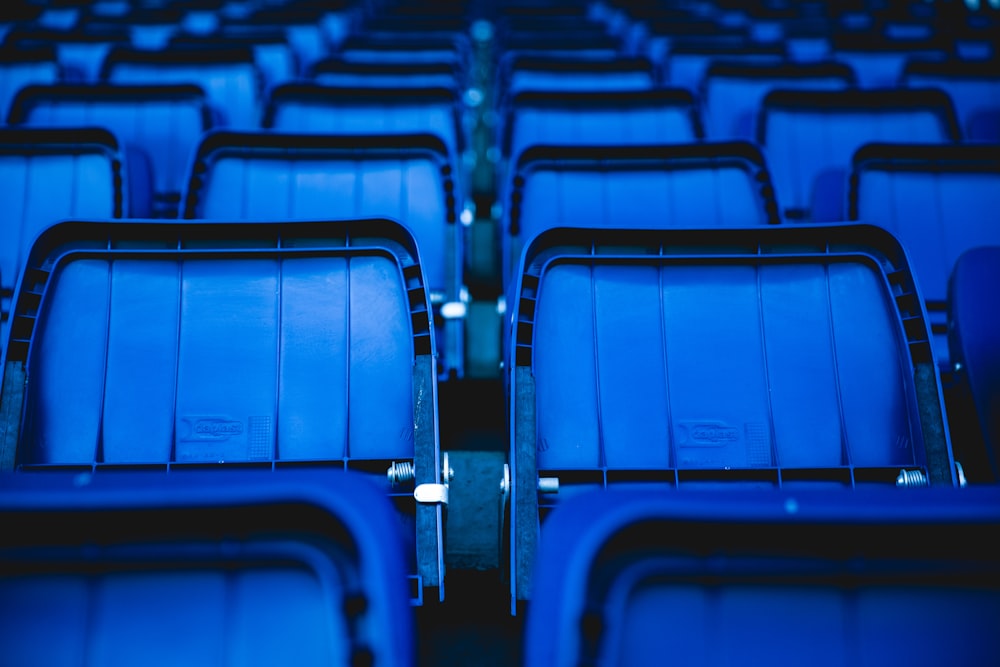 photo of black folding chairs