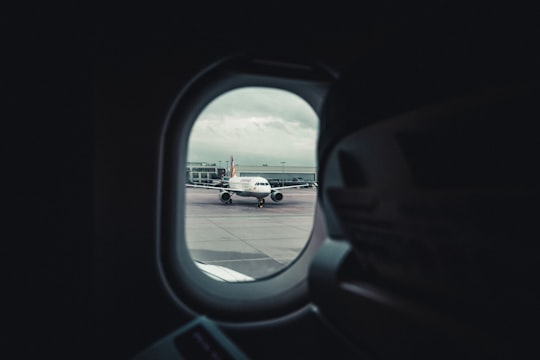 closeup photo of airplane in Stuttgart Germany