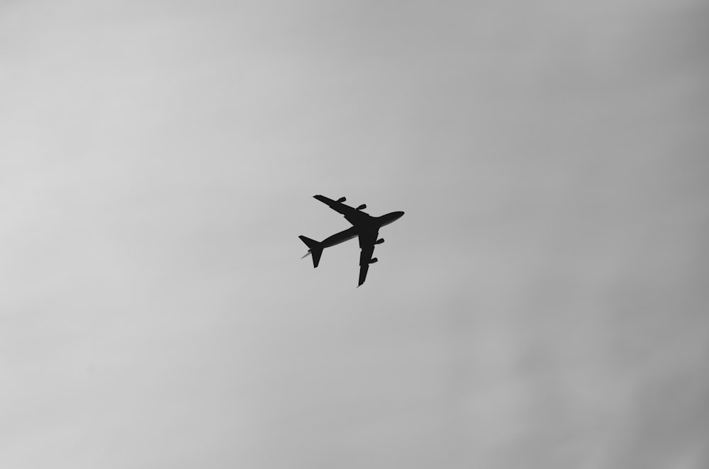 Photographie sélective de l’avion dans les airs pendant la journée