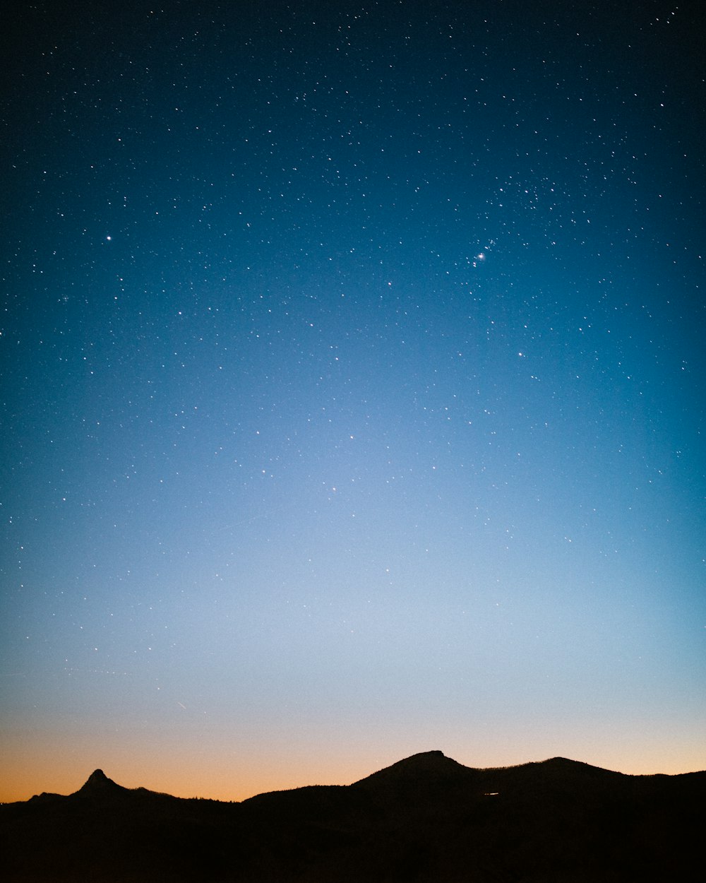 silhouette of mountain