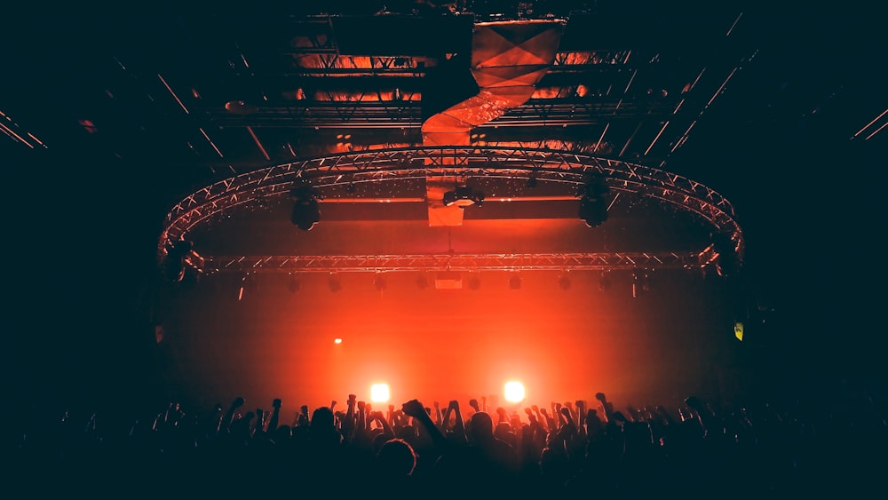 people gathering at the concert