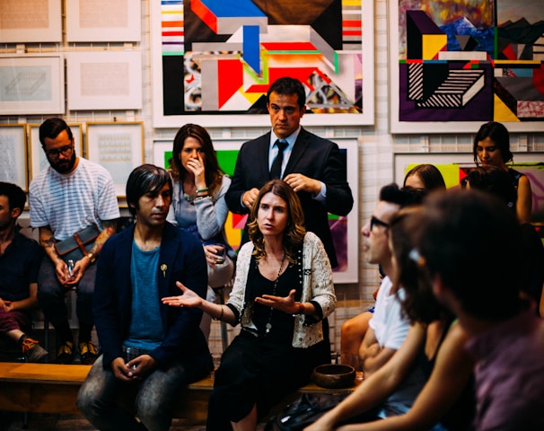 people meeting in room