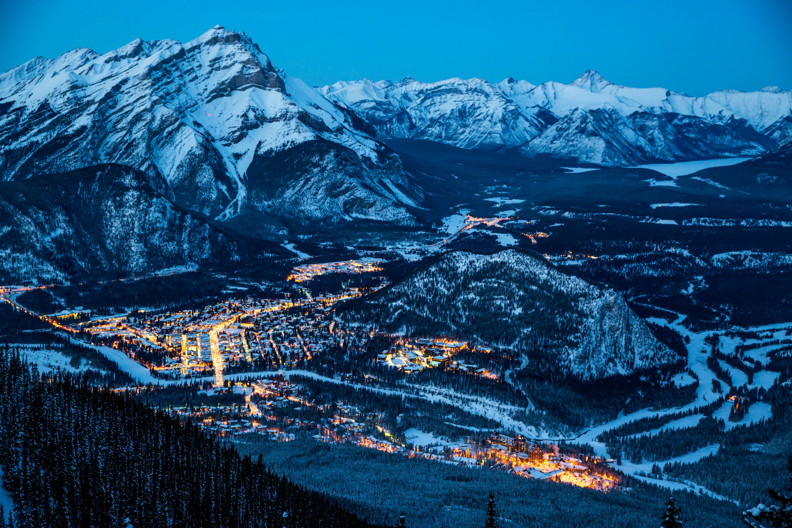 Whistler ski village in winter in Canada