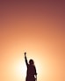 silhouette of personr