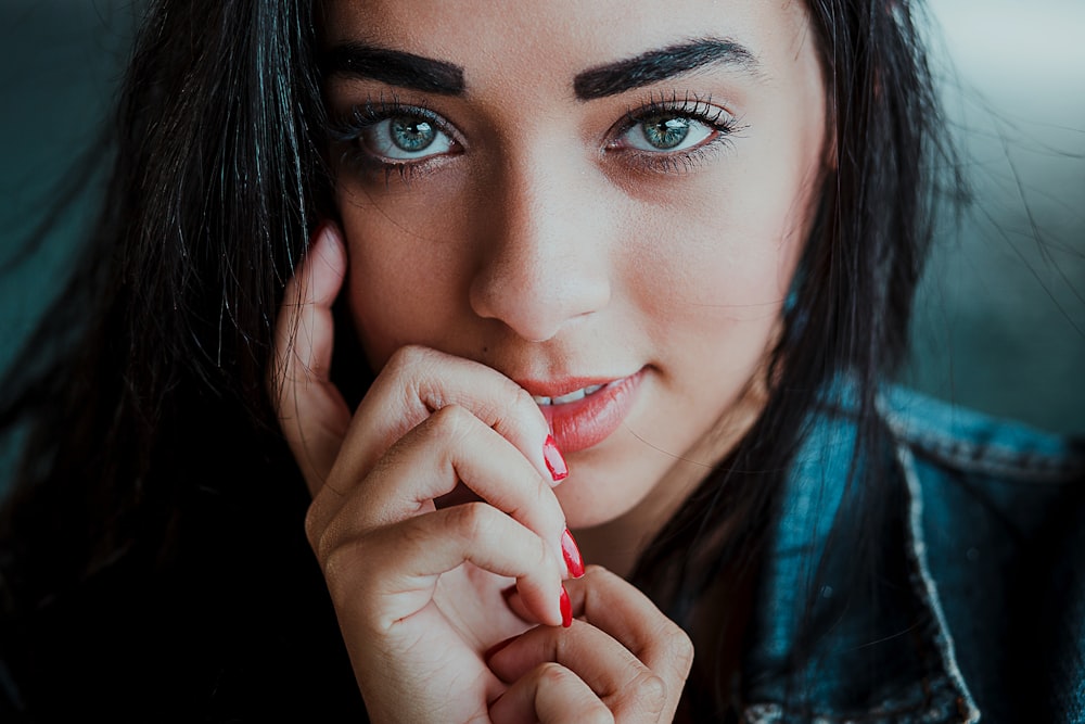 smiling woman's face