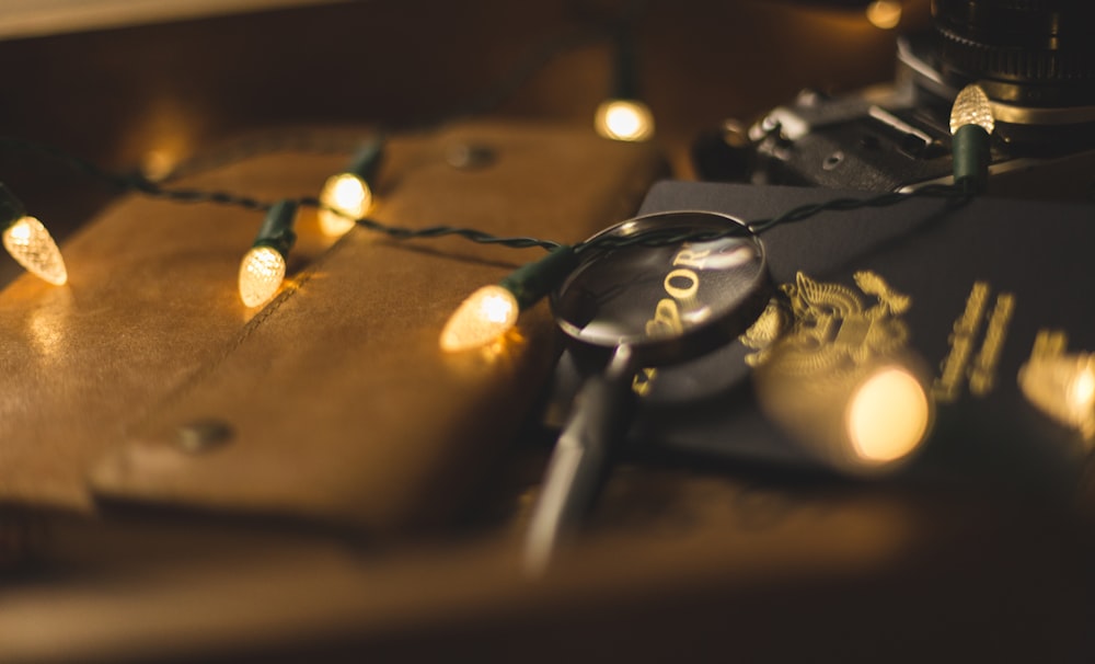 photo of yellow string lights