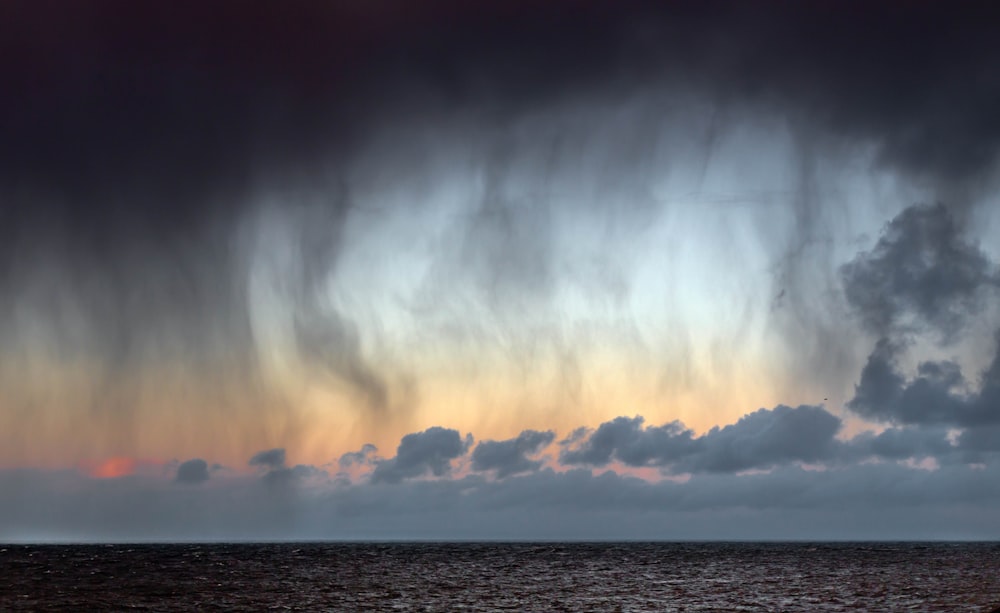 ocean under clouds