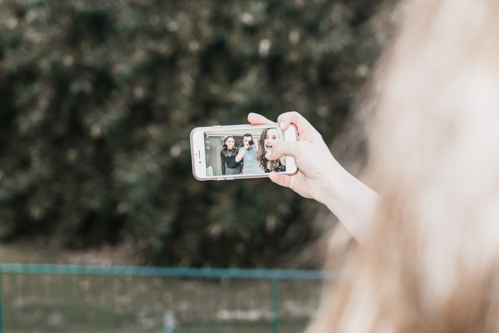 person holding smartphone