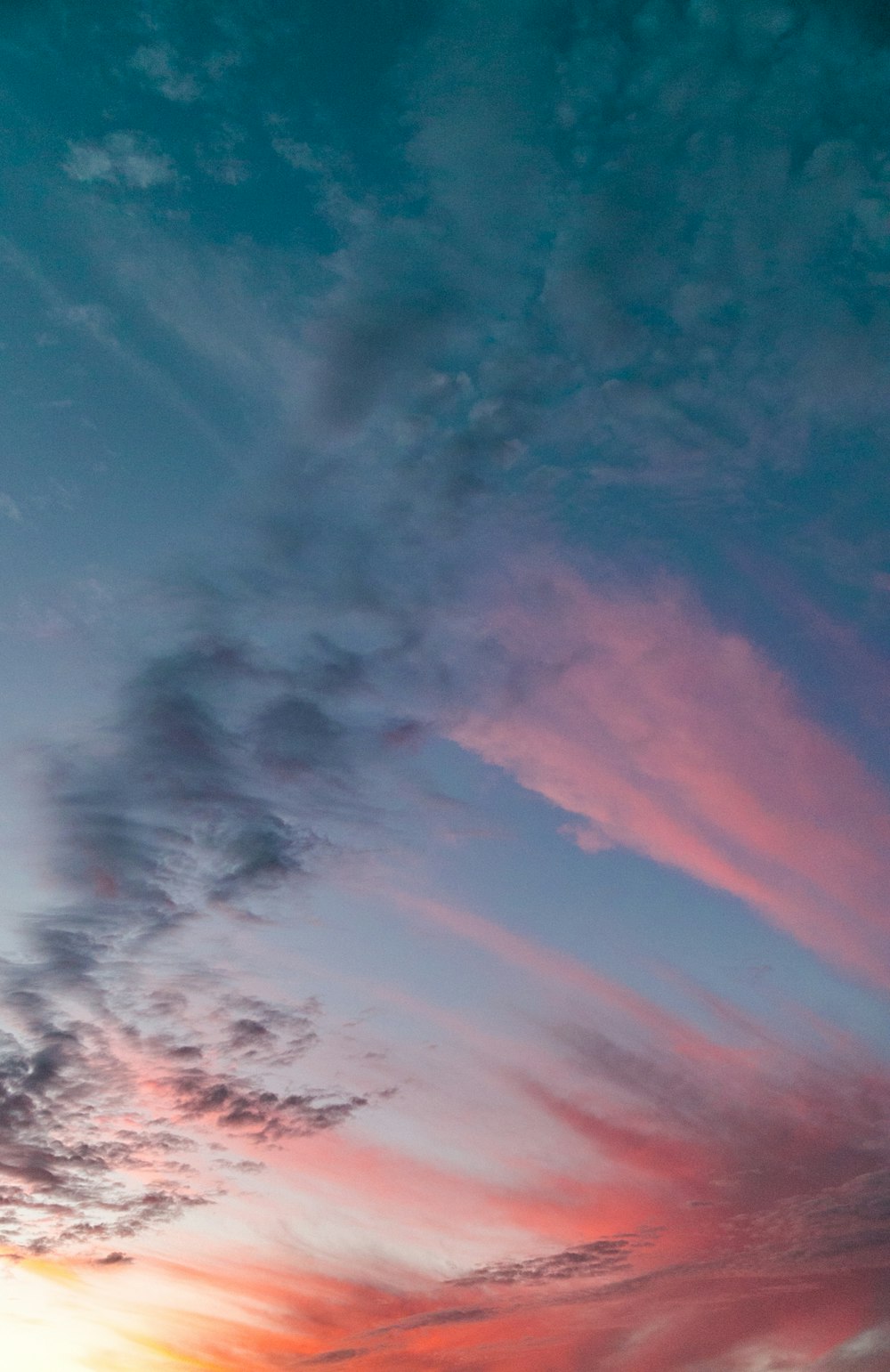 空と雲のローアングル写真