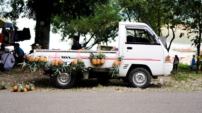 side view of a white truck on light truck tyres sold at the tyrepublic tire shop in nigeria lagos