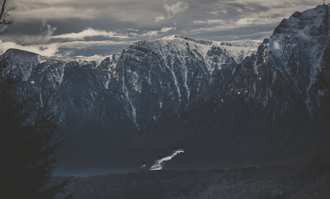 river beside mountains