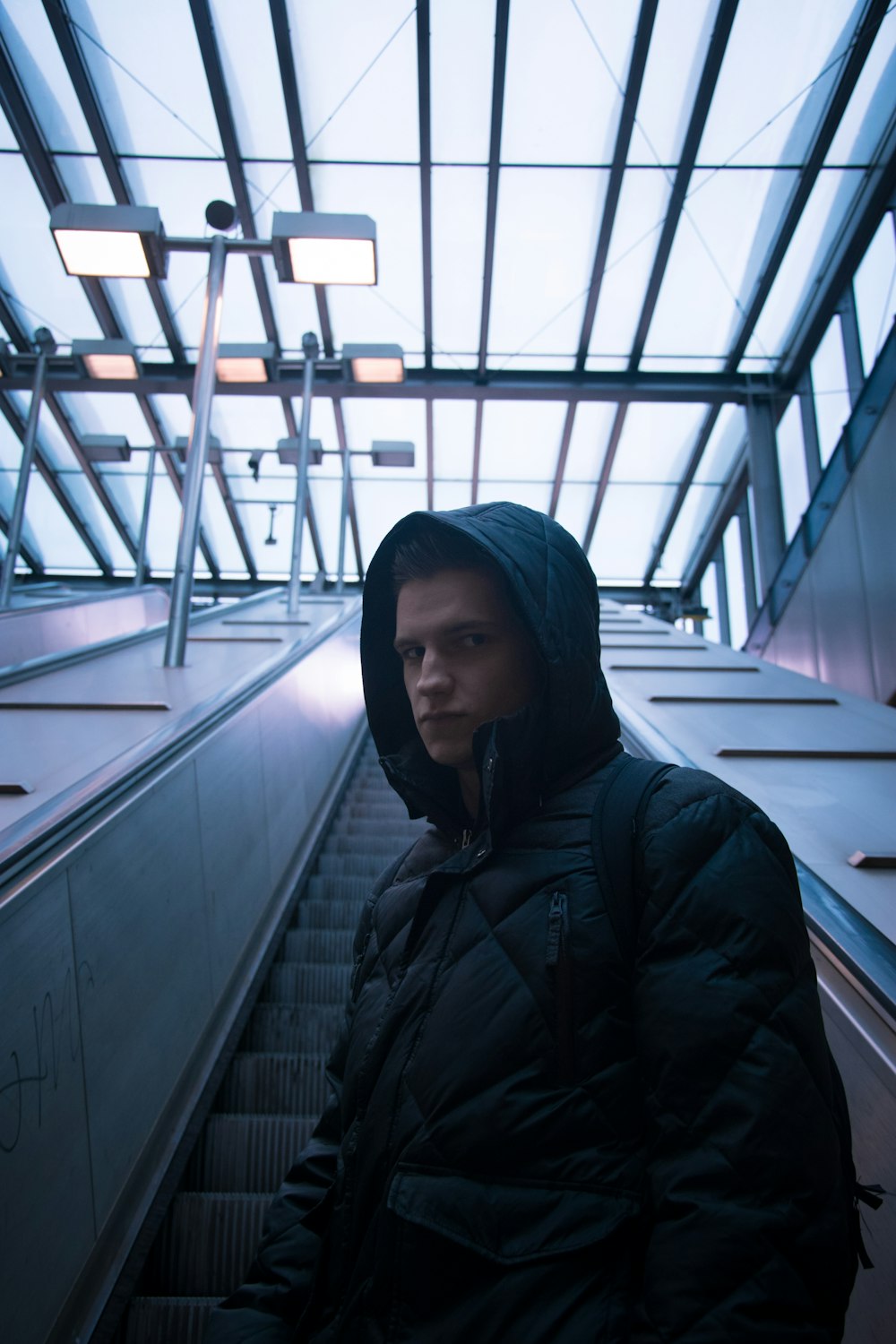 man in black zip-up jacket