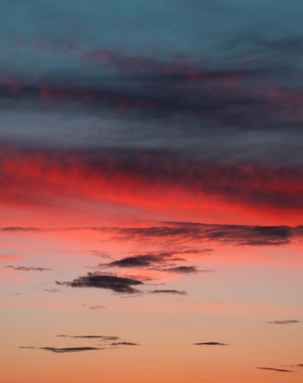 céu vermelho e cinza