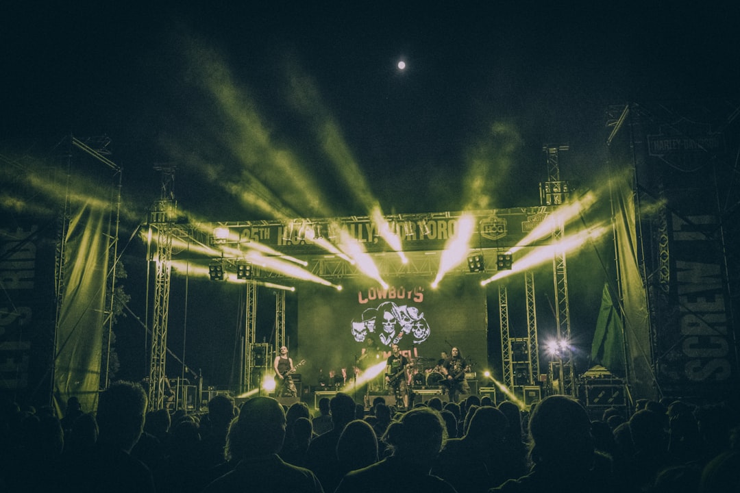 band playing on stage during nighttime