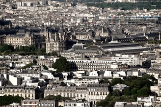 A bustling cityscape showcasing iconic landmarks and vibrant street life.