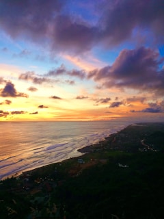 A breathtaking view of the Riviera Maya coastline at sunset.