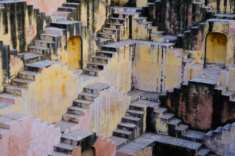 multicolored stair painting