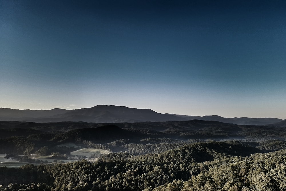 bird's-eye view photography of mountains