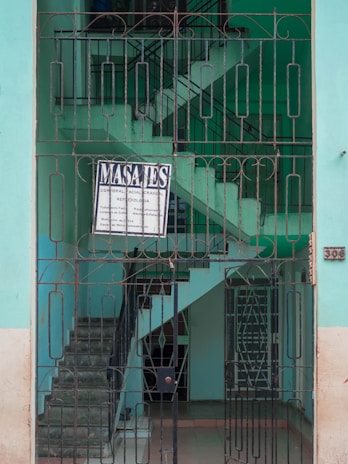 View of the sleek underground entrance to Megan Tantric’s massage space.