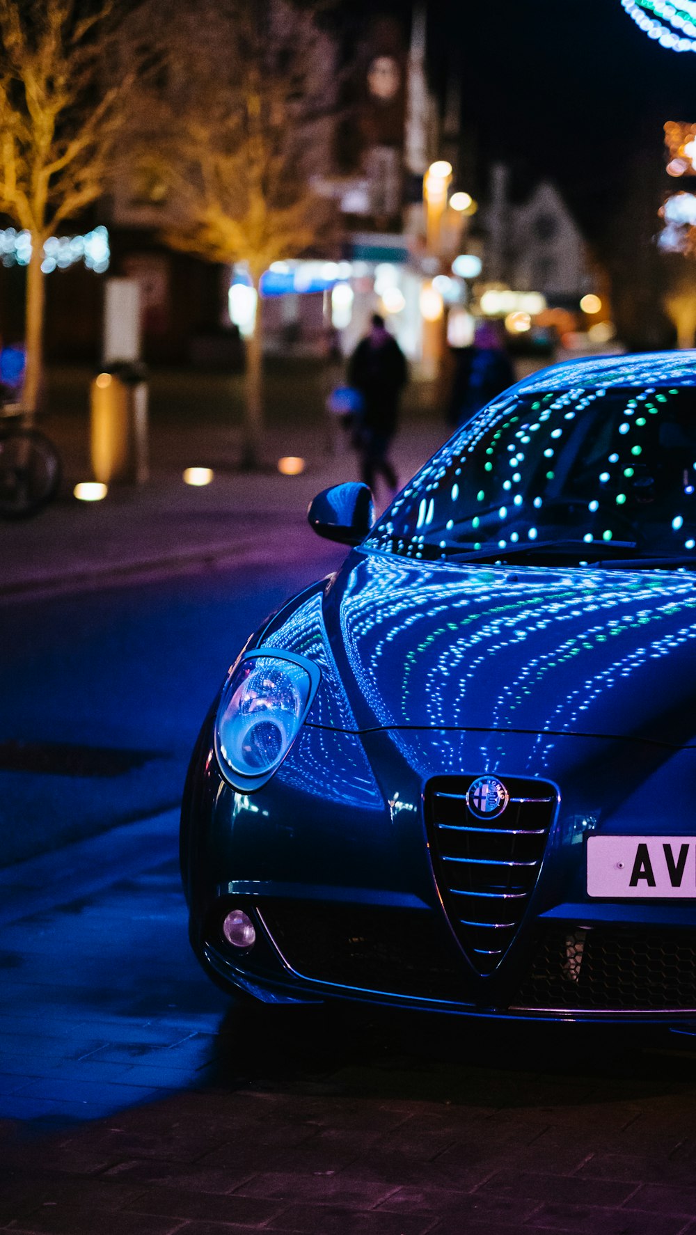 blue Alfa Romeo 8C car