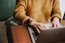 person using laptop computer