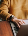 person using laptop computer