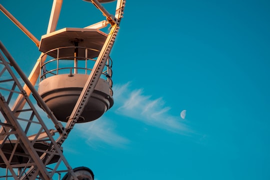 ferris wheel under blue skies in Lincoln United Kingdom